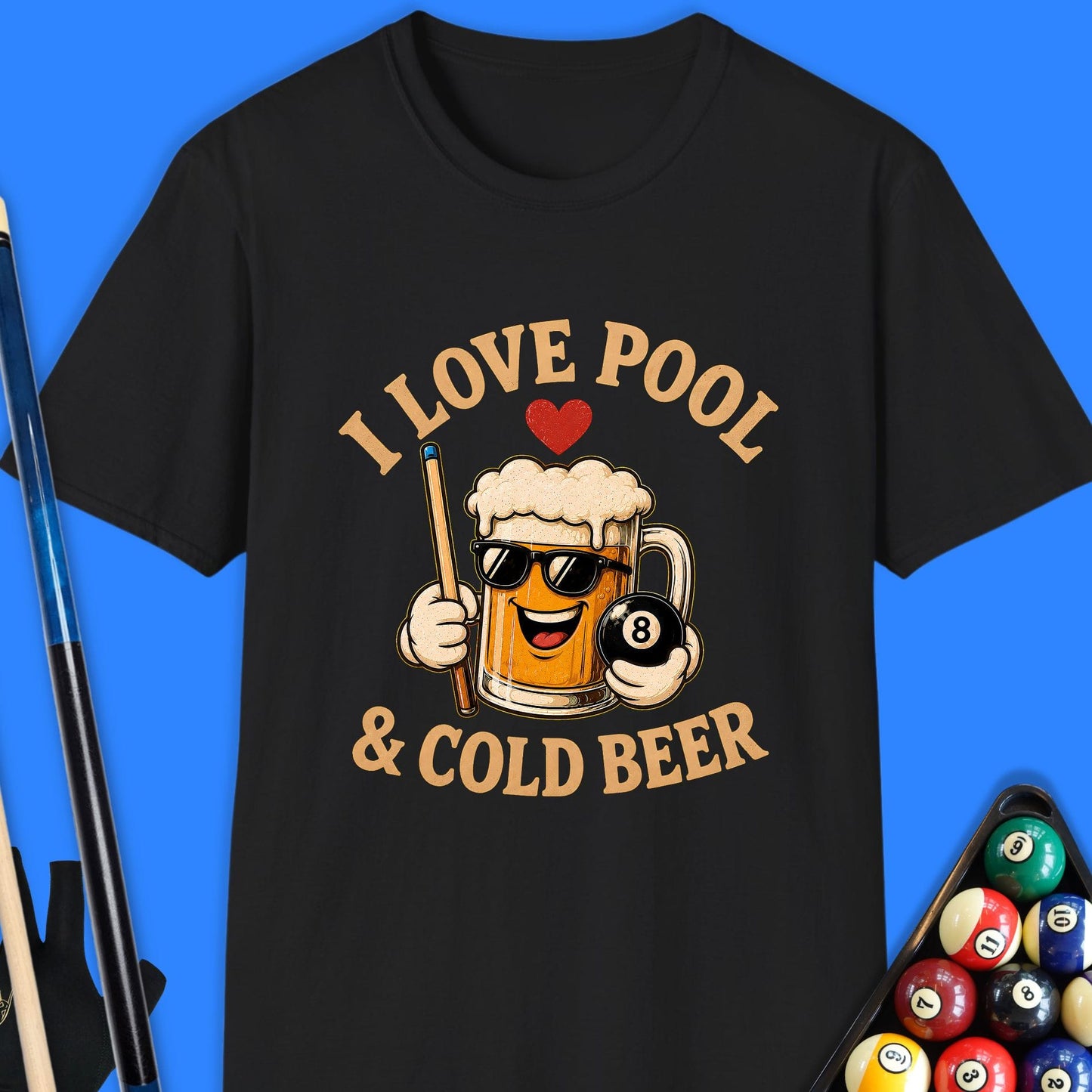 I Love Pool And Beer T-Shirt