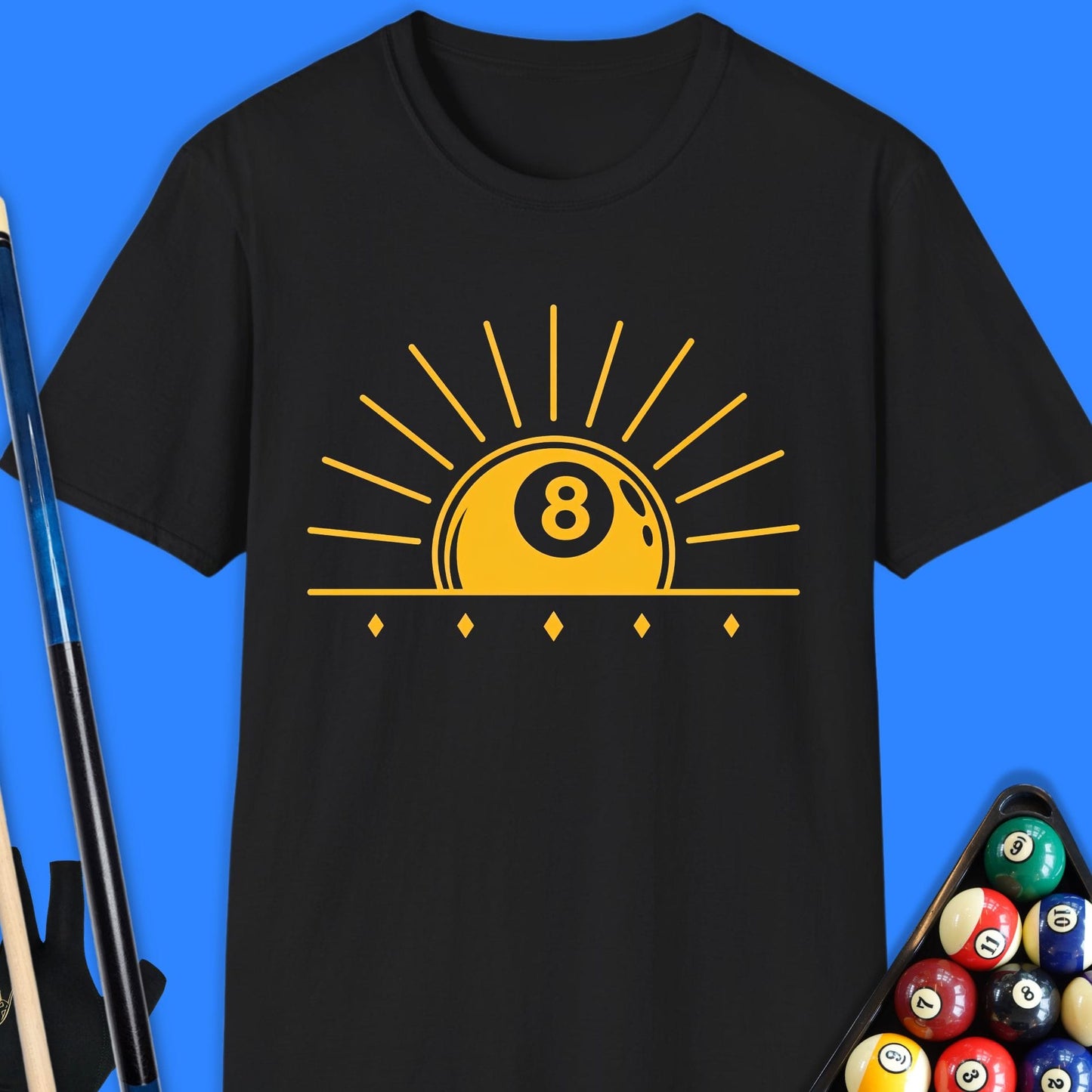 8-Ball Sunset Pool T-Shirt