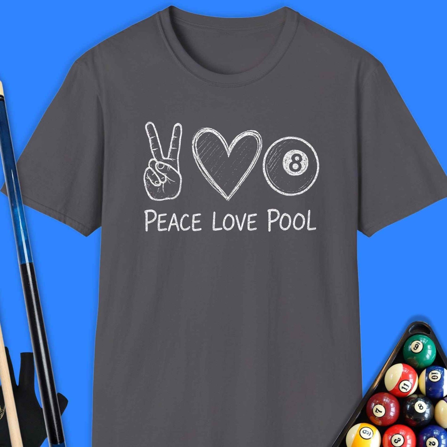 Peace Love Pool T-Shirt - Rack & Roll 