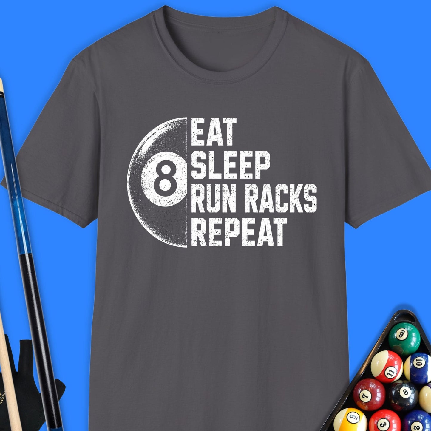 Eat Run Racks Pool T-Shirt