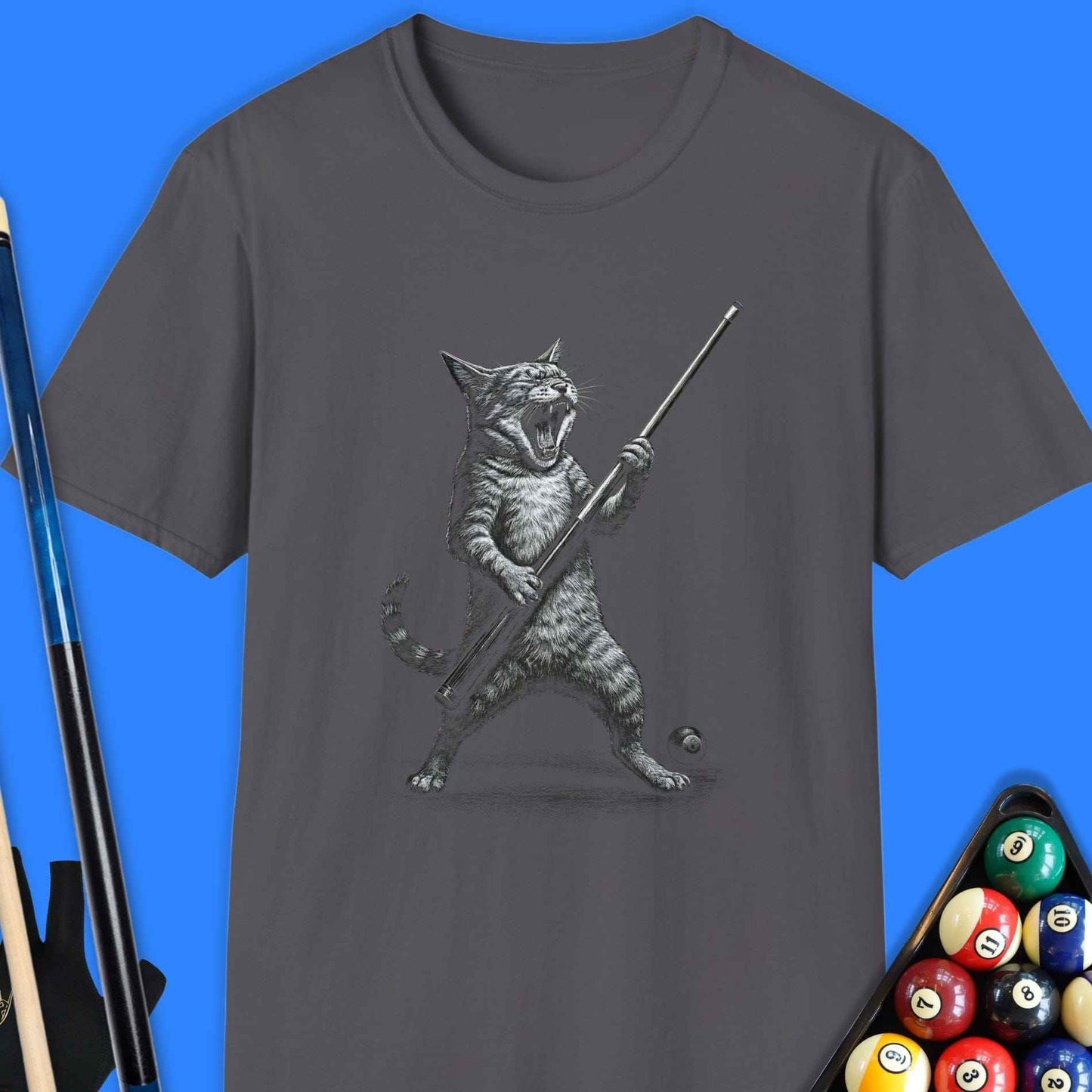 Cue Cat Pool T-Shirt