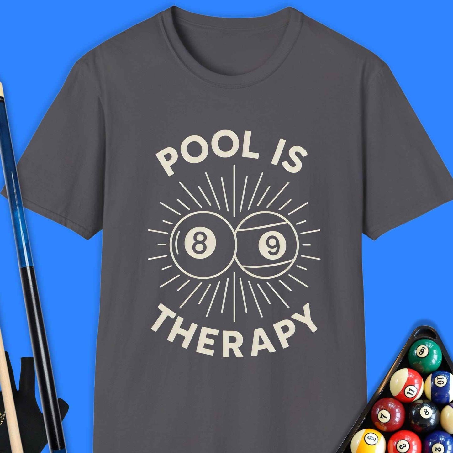 Pool Is Therapy T-Shirt - Rack & Roll 