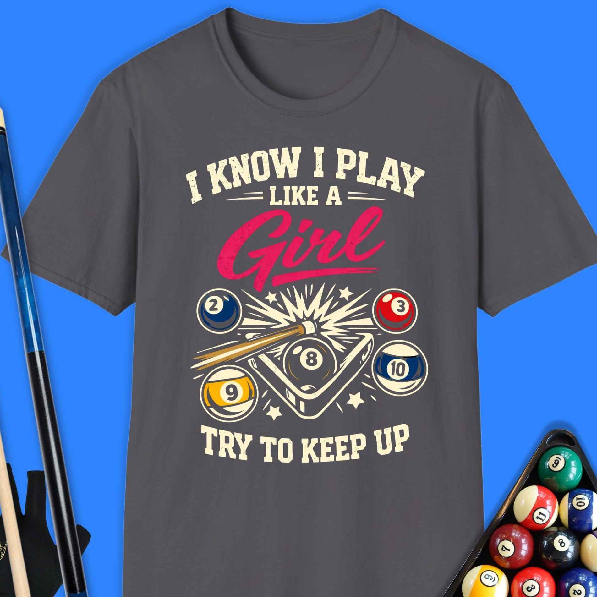 Play Like A Girl Pool T-Shirt