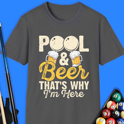 Pool & Beer T-Shirt - Rack & Roll 