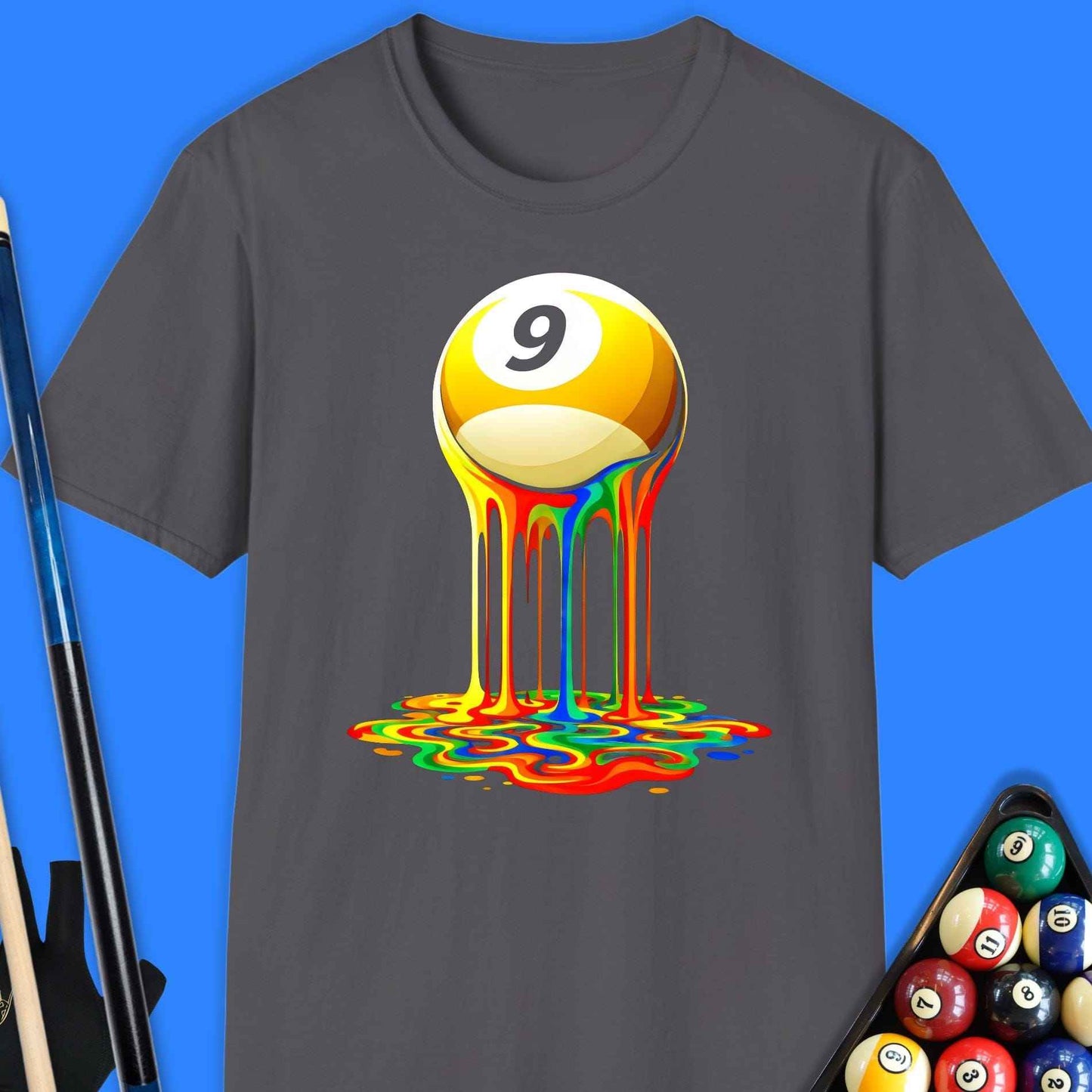 Melting 9 Ball Rainbow Pool T-Shirt