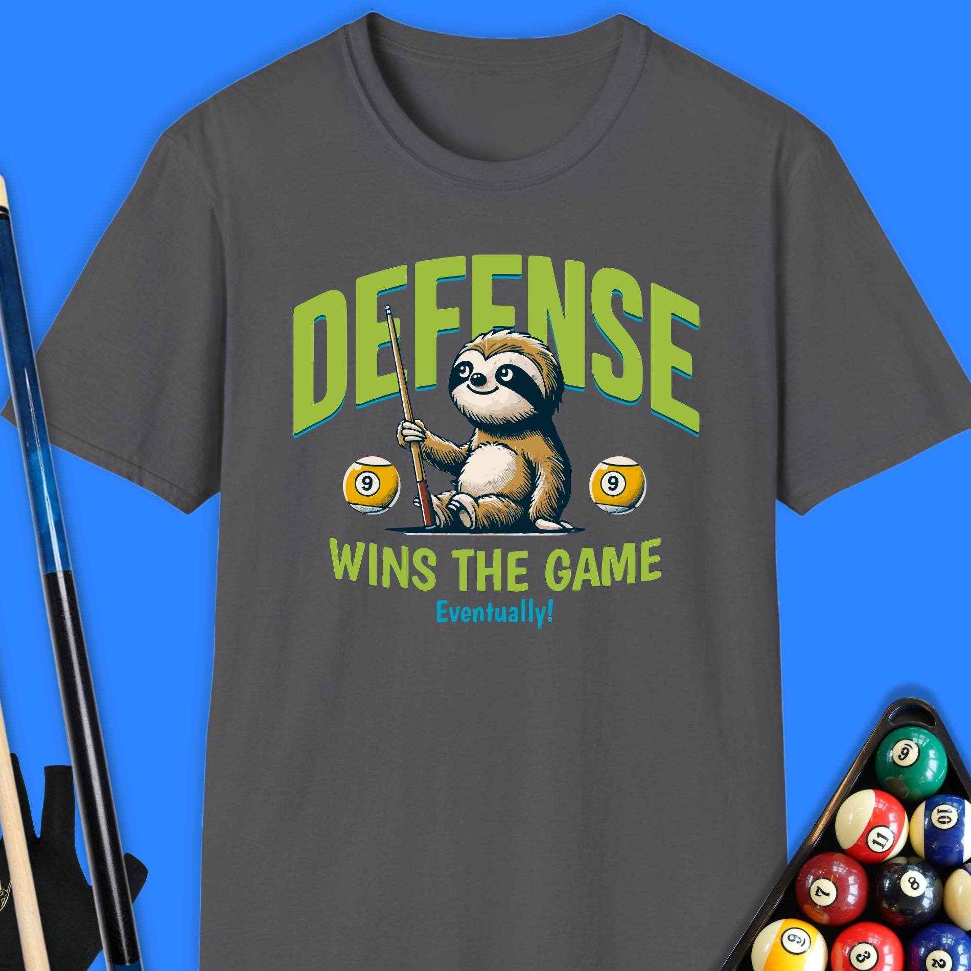 Defense Wins The Game Pool T-Shirt - Rack & Roll 