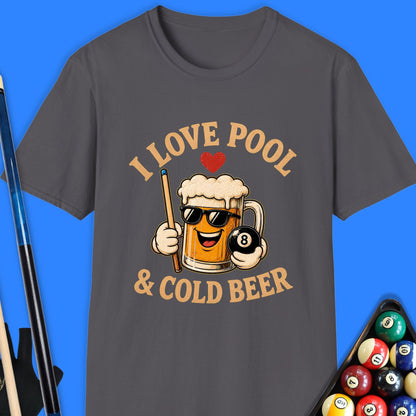 I Love Pool And Beer T-Shirt