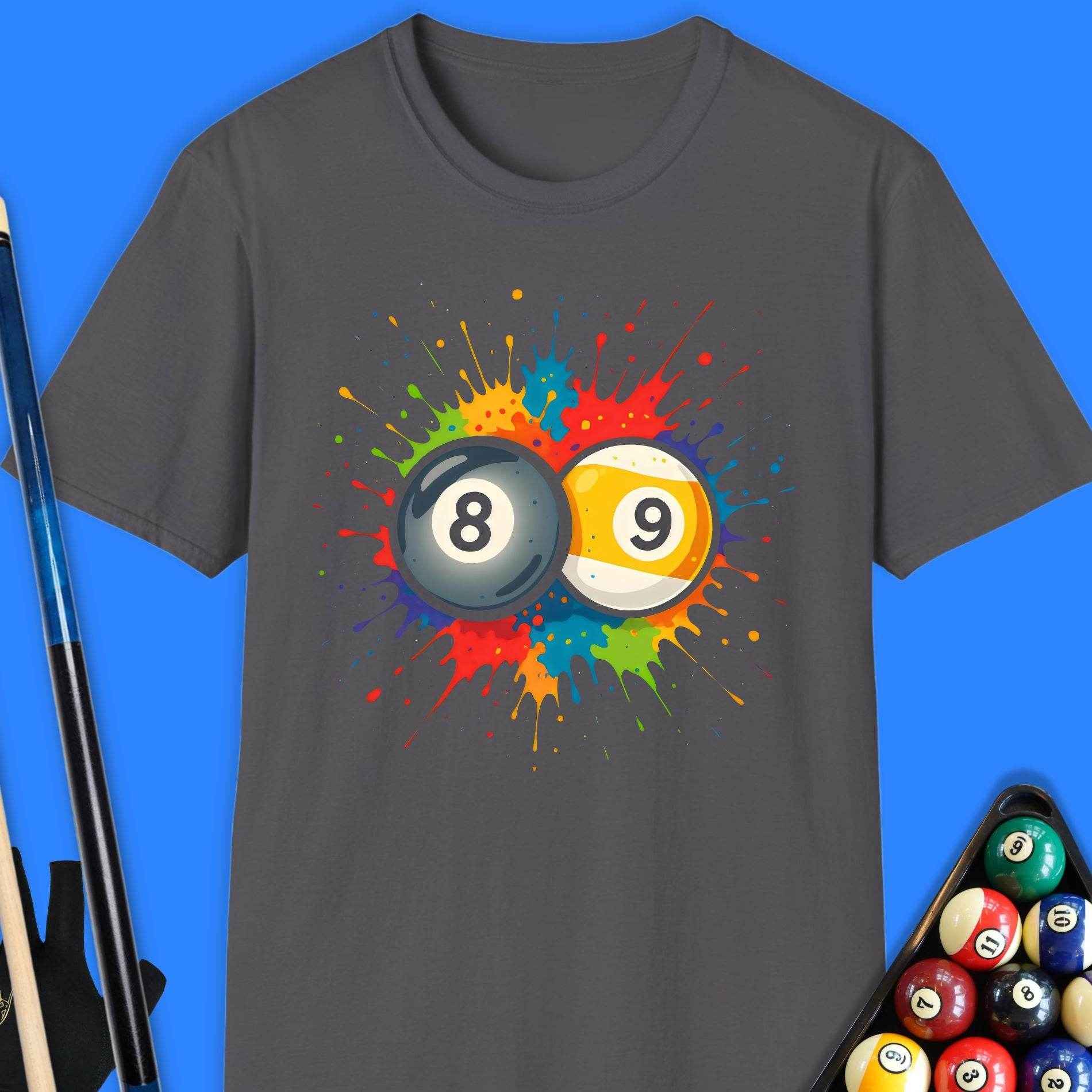 Splash Paint Pool Ball T-Shirt - Rack & Roll 
