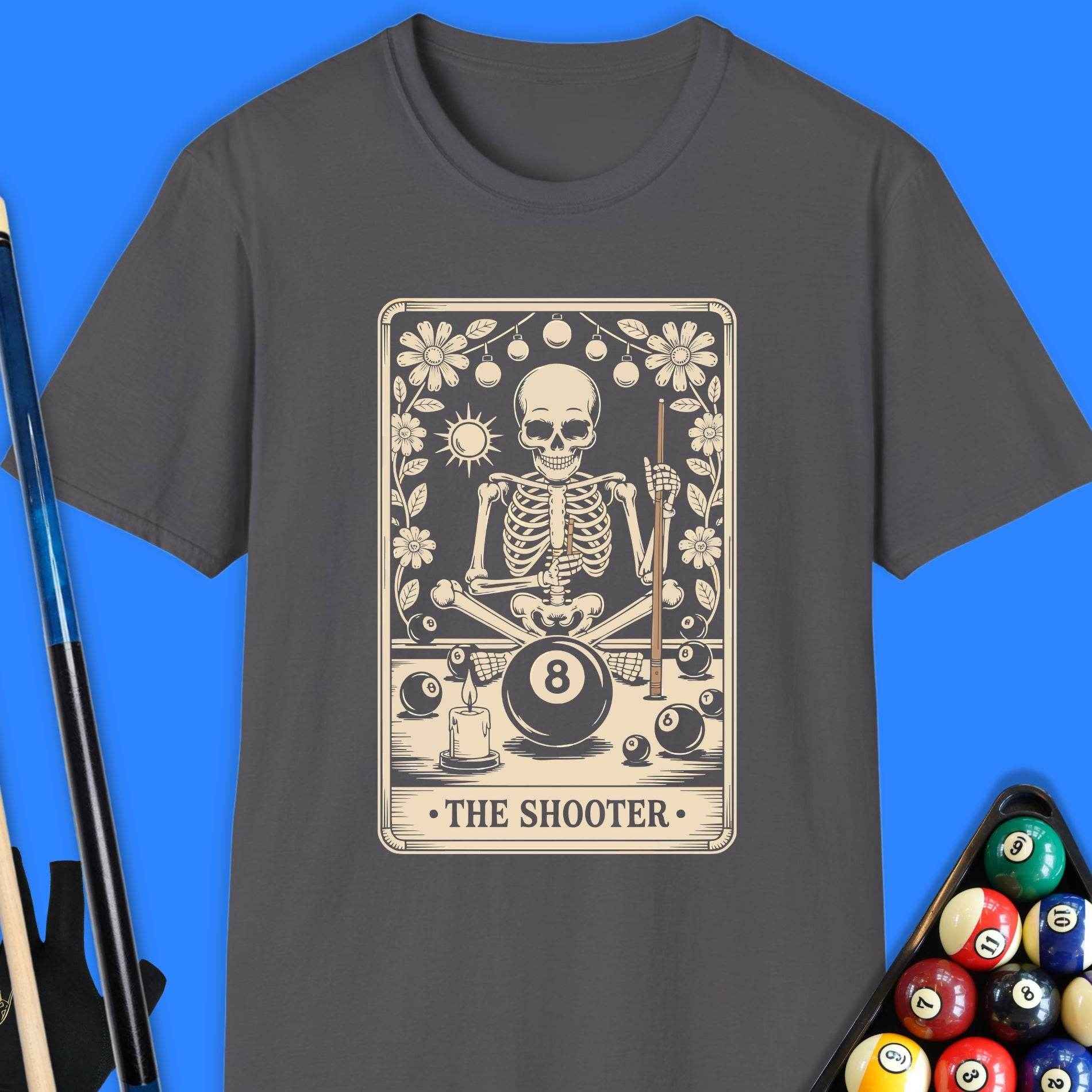 The Shooter Tarot Pool T-Shirt - Rack & Roll 