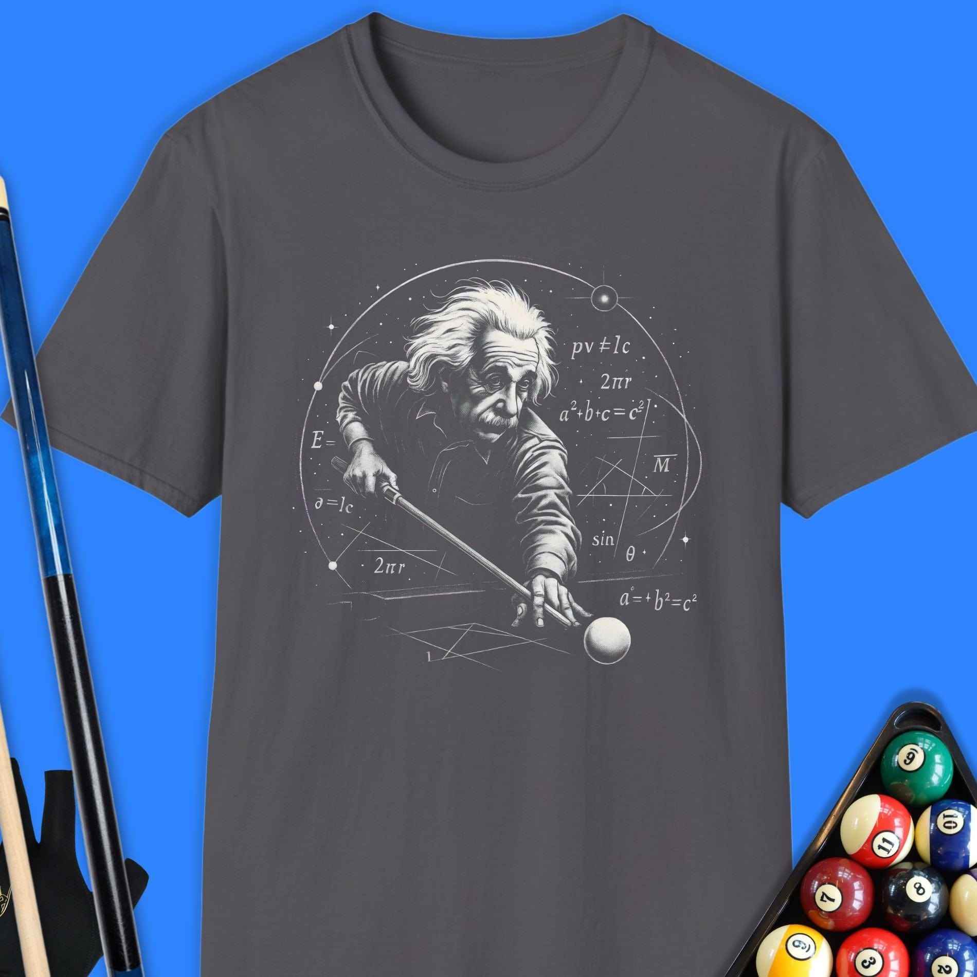 Einstein’s Precision Pool T-Shirt - Rack & Roll 