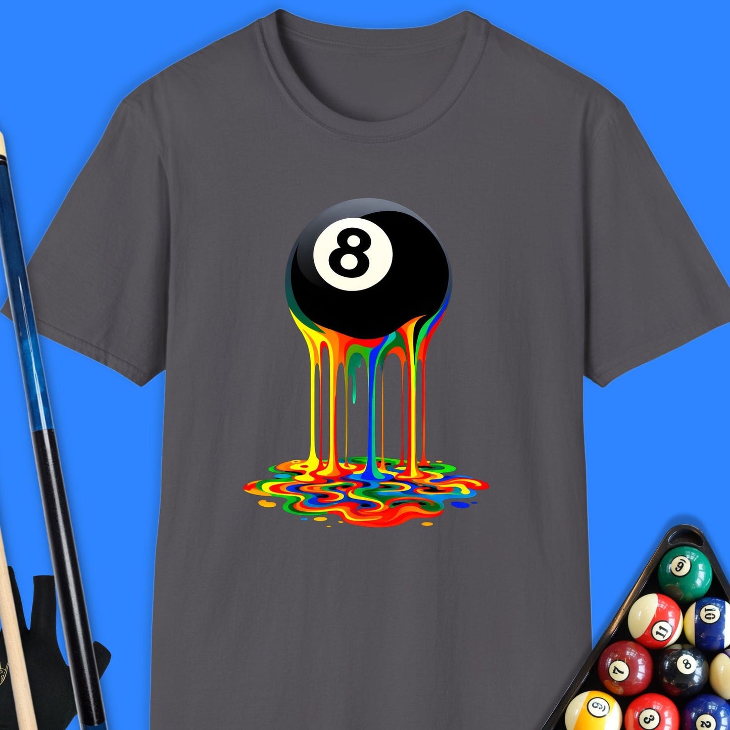 Melting 8 Ball Rainbow Pool T-Shirt