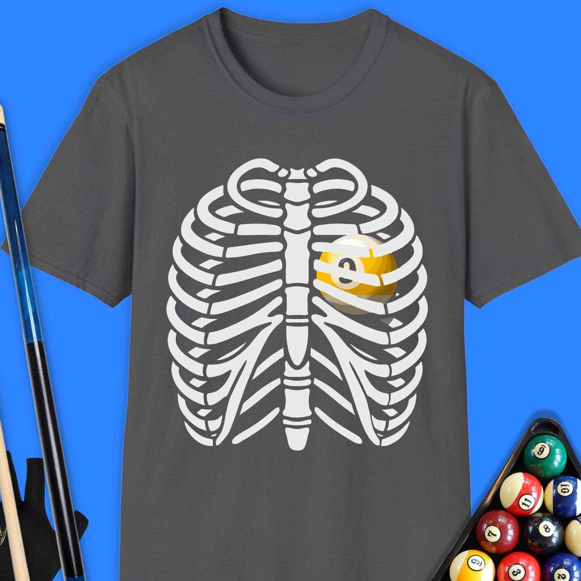 Pool Heart In Ribcage T-Shirt - Rack & Roll 