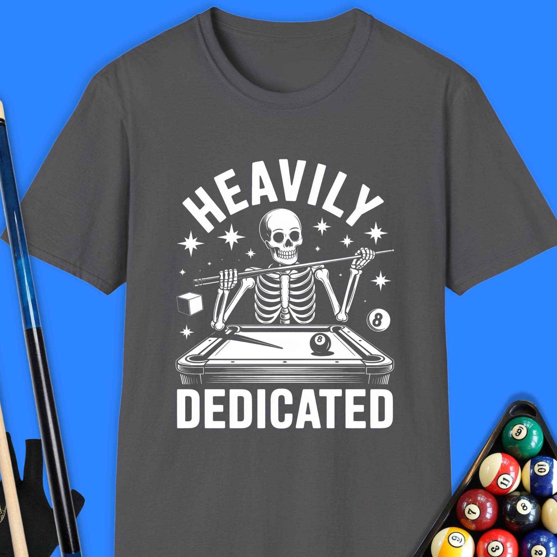 Heavily Dedicated Pool T-Shirt - Rack & Roll 