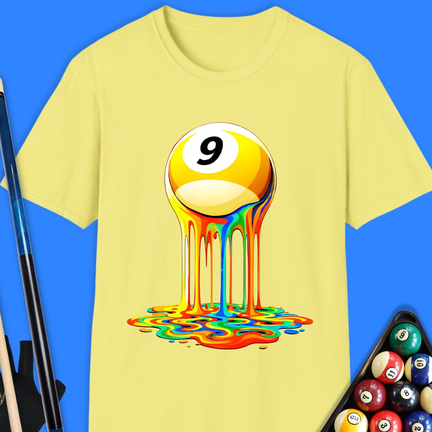 Melting 9 Ball Rainbow Pool T-Shirt