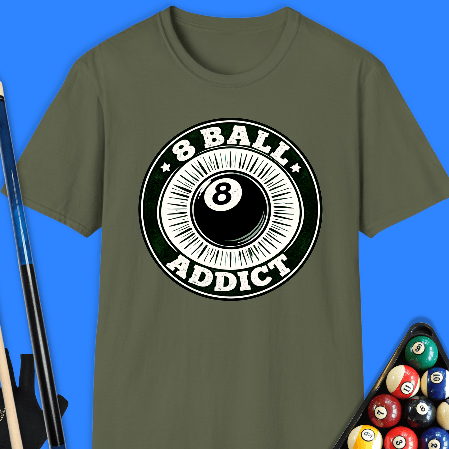 8 Ball Addict Pool T-Shirt