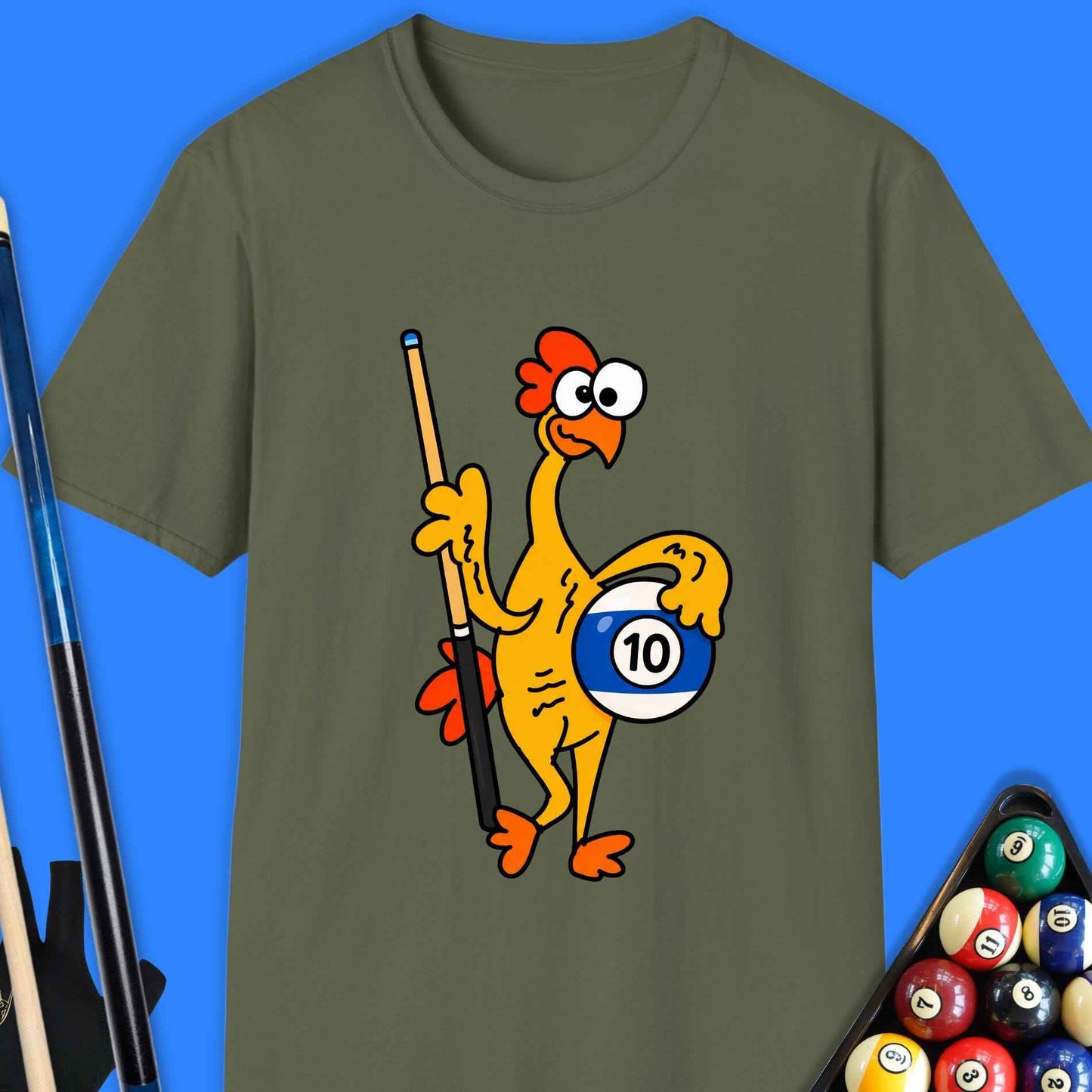 Rubber Chicken Pool 10 Ball T-Shirt