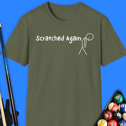 Scratched Again Pool T-Shirt - Rack & Roll 