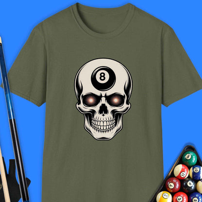 8 Ball Skull Pool T-Shirt - Rack & Roll 
