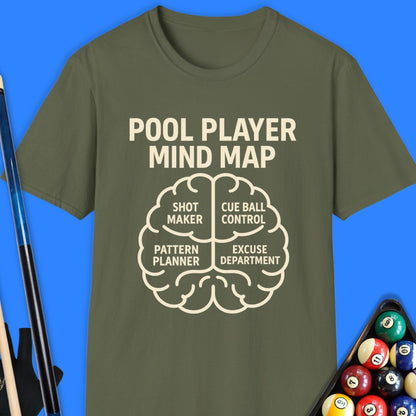 Pool Player Mind Map T-Shirt