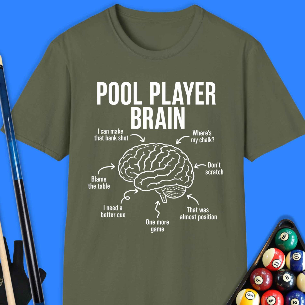 Pool Player Brain T-Shirt