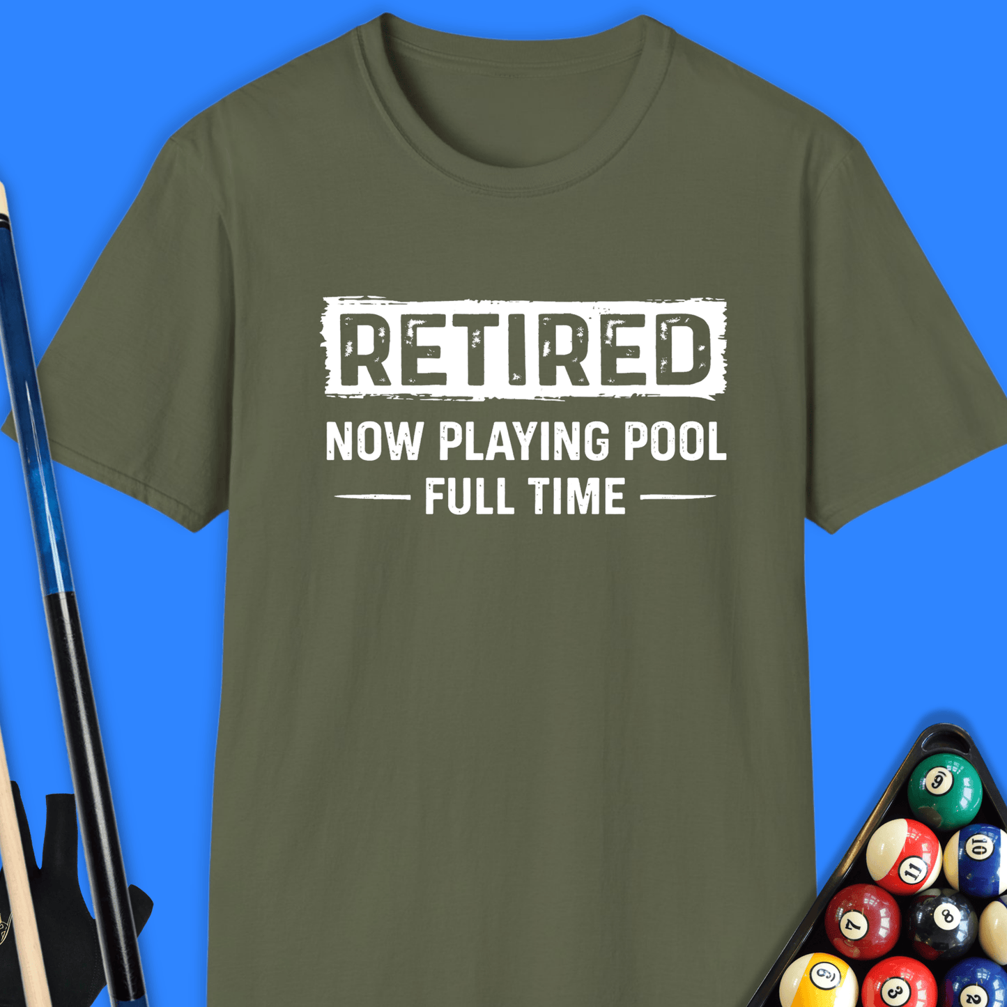 Retired Playing Pool T-Shirt