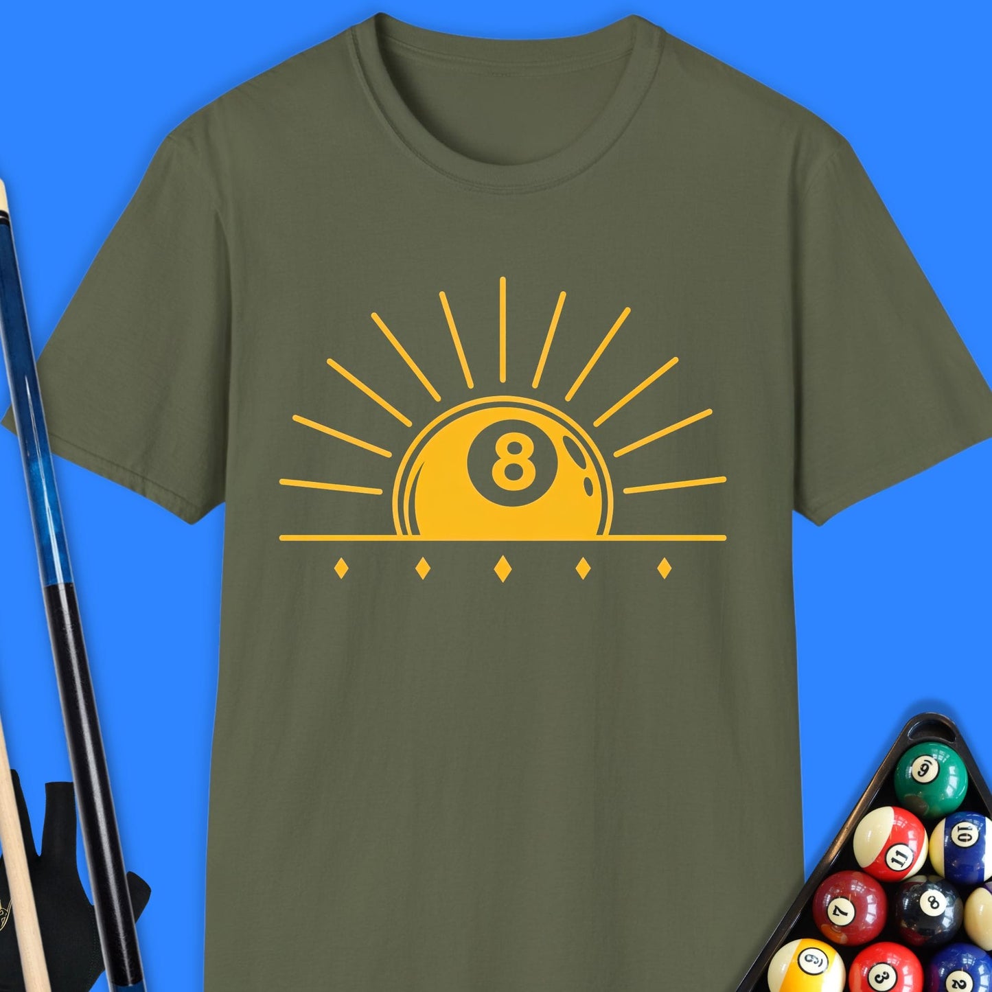 8-Ball Sunset Pool T-Shirt