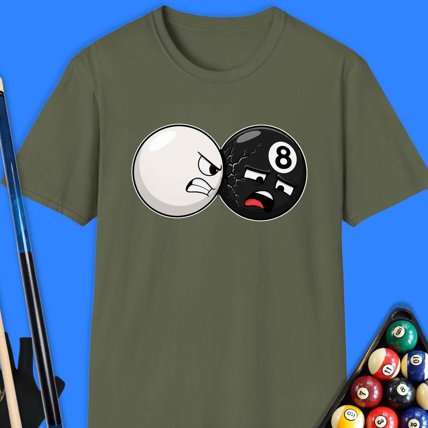 Angry Cue Ball vs 8 Ball Pool T-Shirt