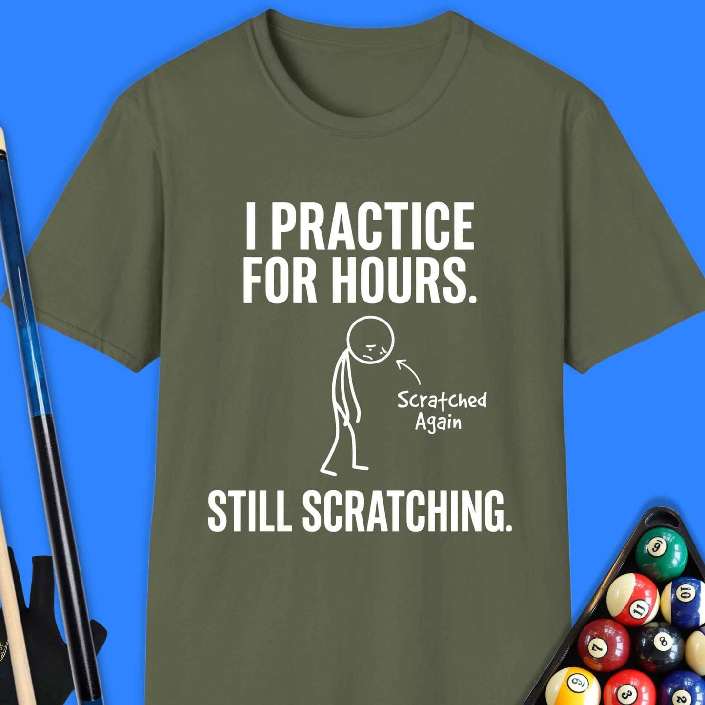 I Practice For Hours Pool T-Shirt