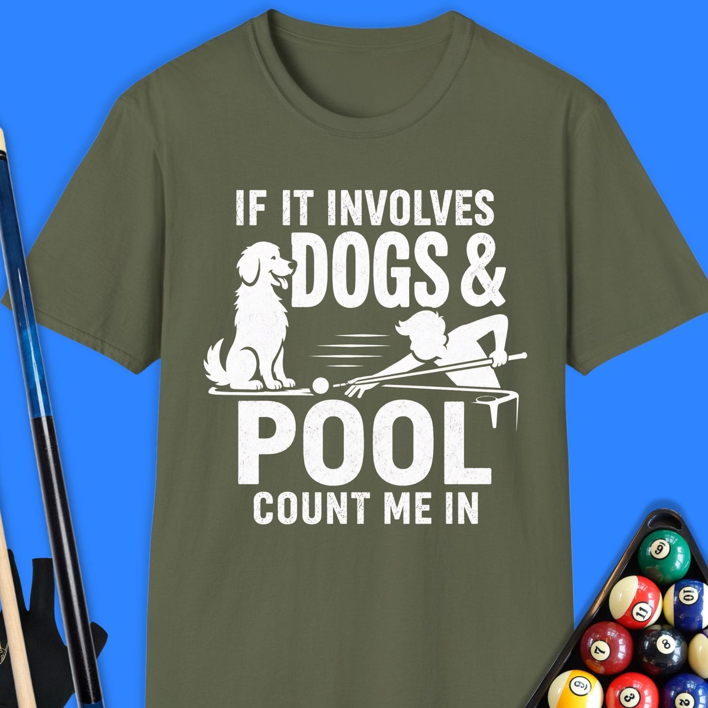 If It Involves Dogs & Pool T-Shirt