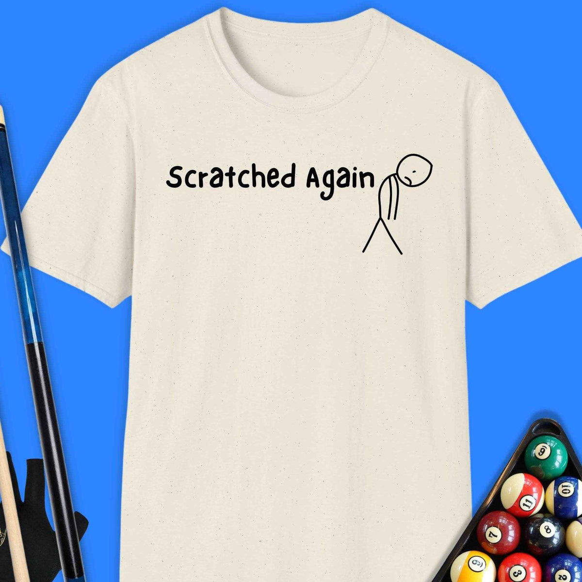 Scratched Again Pool T-Shirt - Rack & Roll 