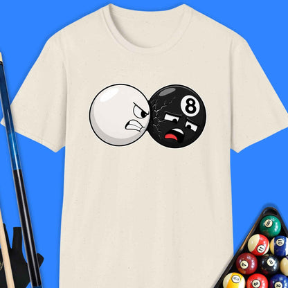 Angry Cue Ball vs 8 Ball Pool T-Shirt