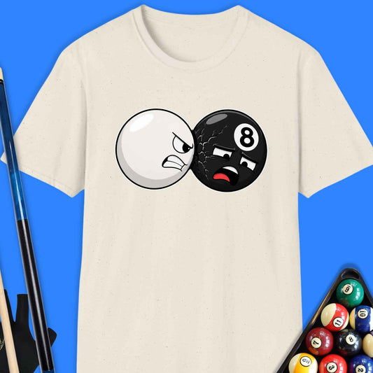 Angry Cue Ball vs 8 Ball Pool T-Shirt
