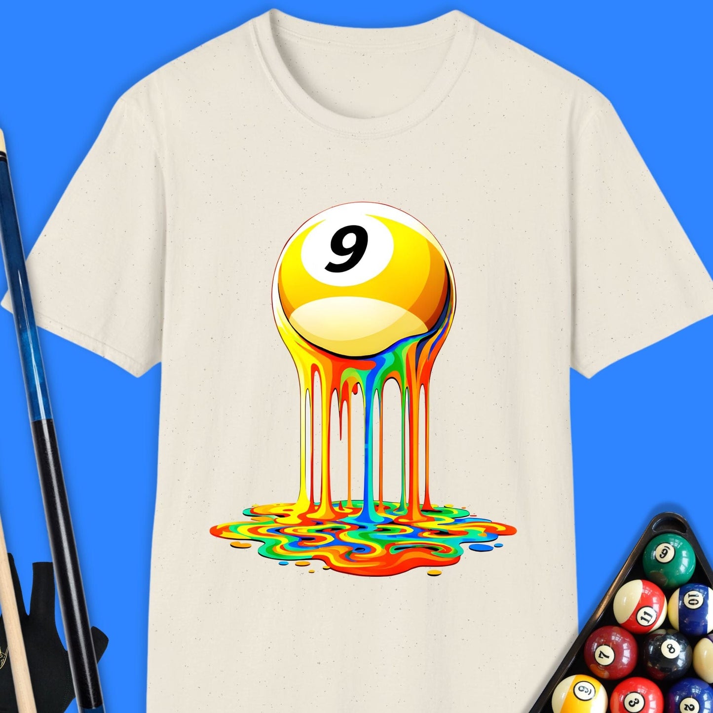 Melting 9 Ball Rainbow Pool T-Shirt