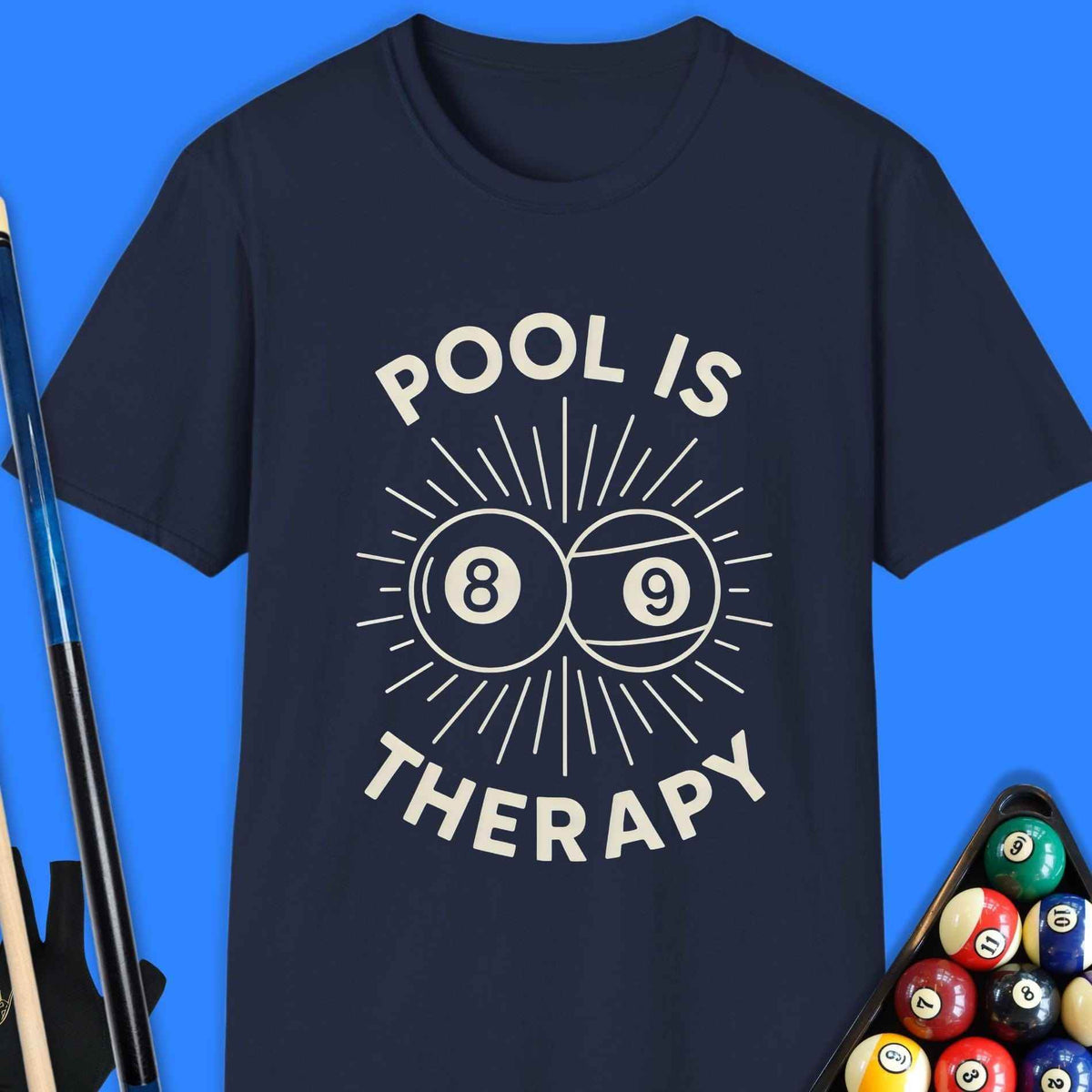 Pool Is Therapy T-Shirt - Rack & Roll 