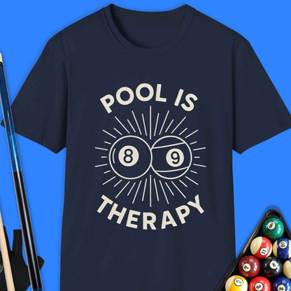 Pool Is Therapy T-Shirt - Rack & Roll 