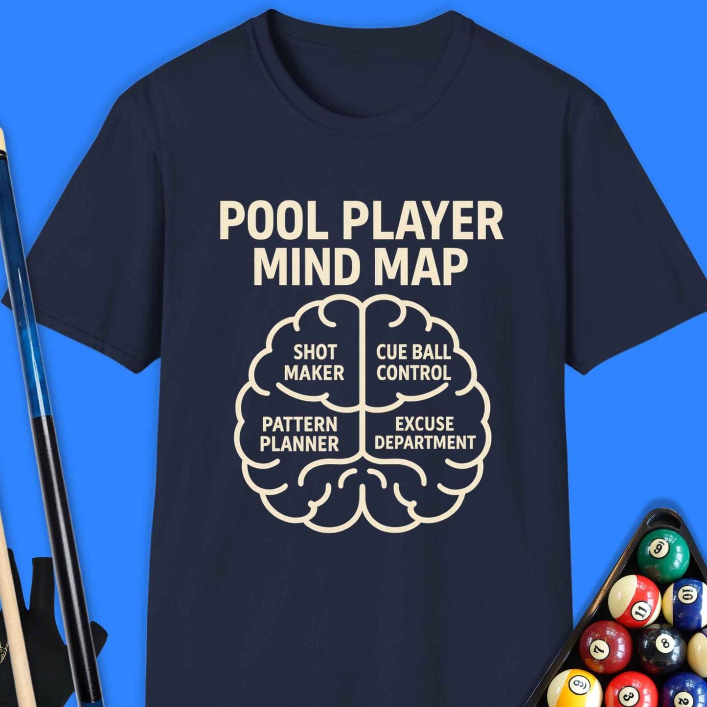 Pool Player Mind Map T-Shirt