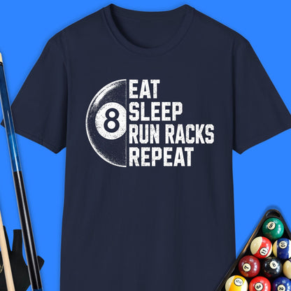 Eat Run Racks Pool T-Shirt