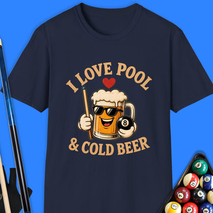 I Love Pool And Beer T-Shirt