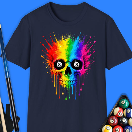 8-Ball Skull Drip Pool T-Shirt