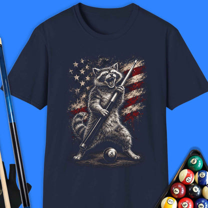 American Cue Raccoon Pool T-Shirt