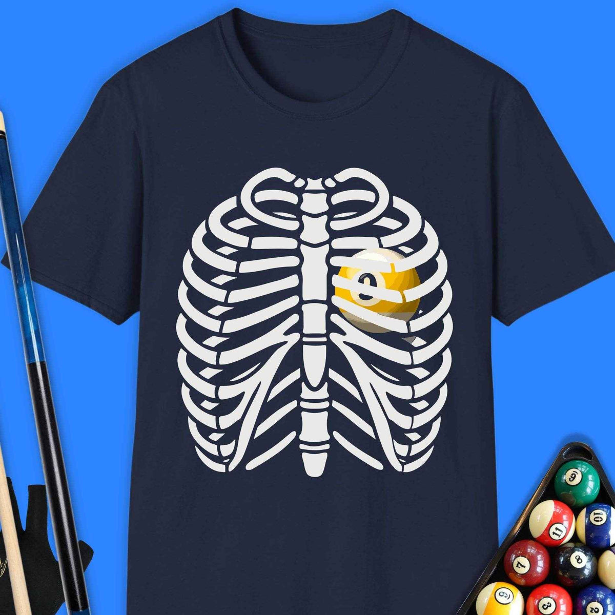Pool Heart In Ribcage T-Shirt - Rack & Roll 