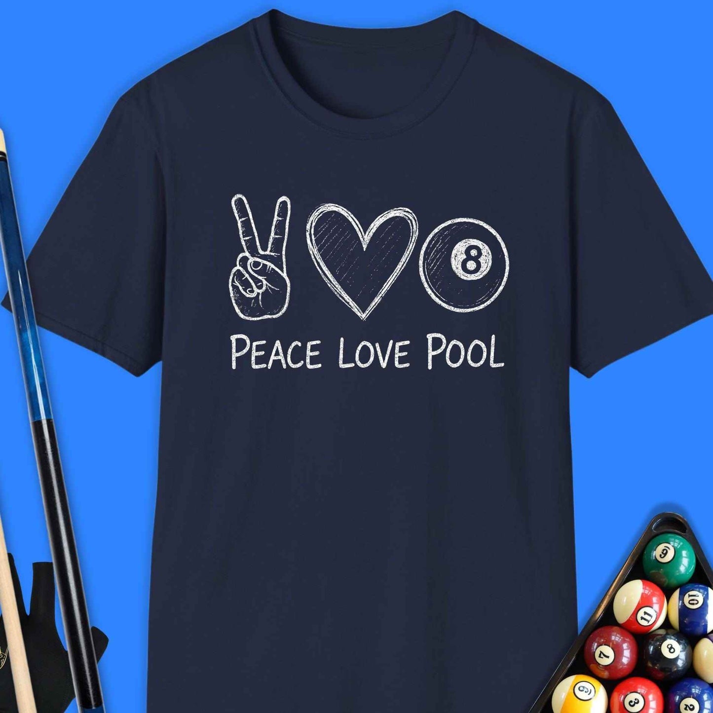 Peace Love Pool T-Shirt - Rack & Roll 