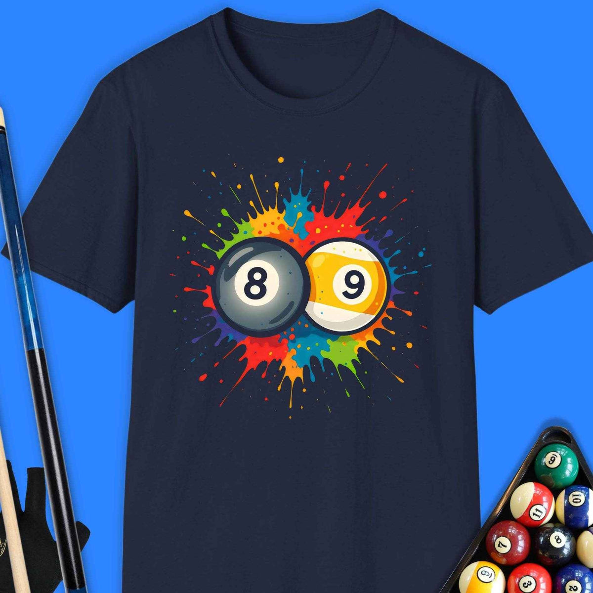 Splash Paint Pool Ball T-Shirt - Rack & Roll 