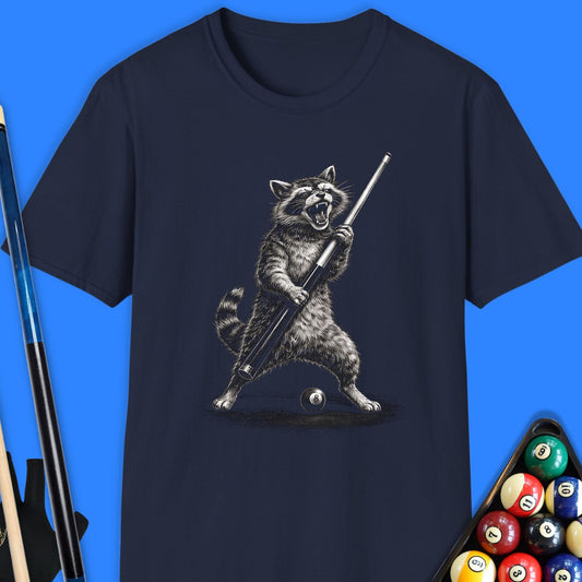 Cue Raccoon Pool T-Shirt