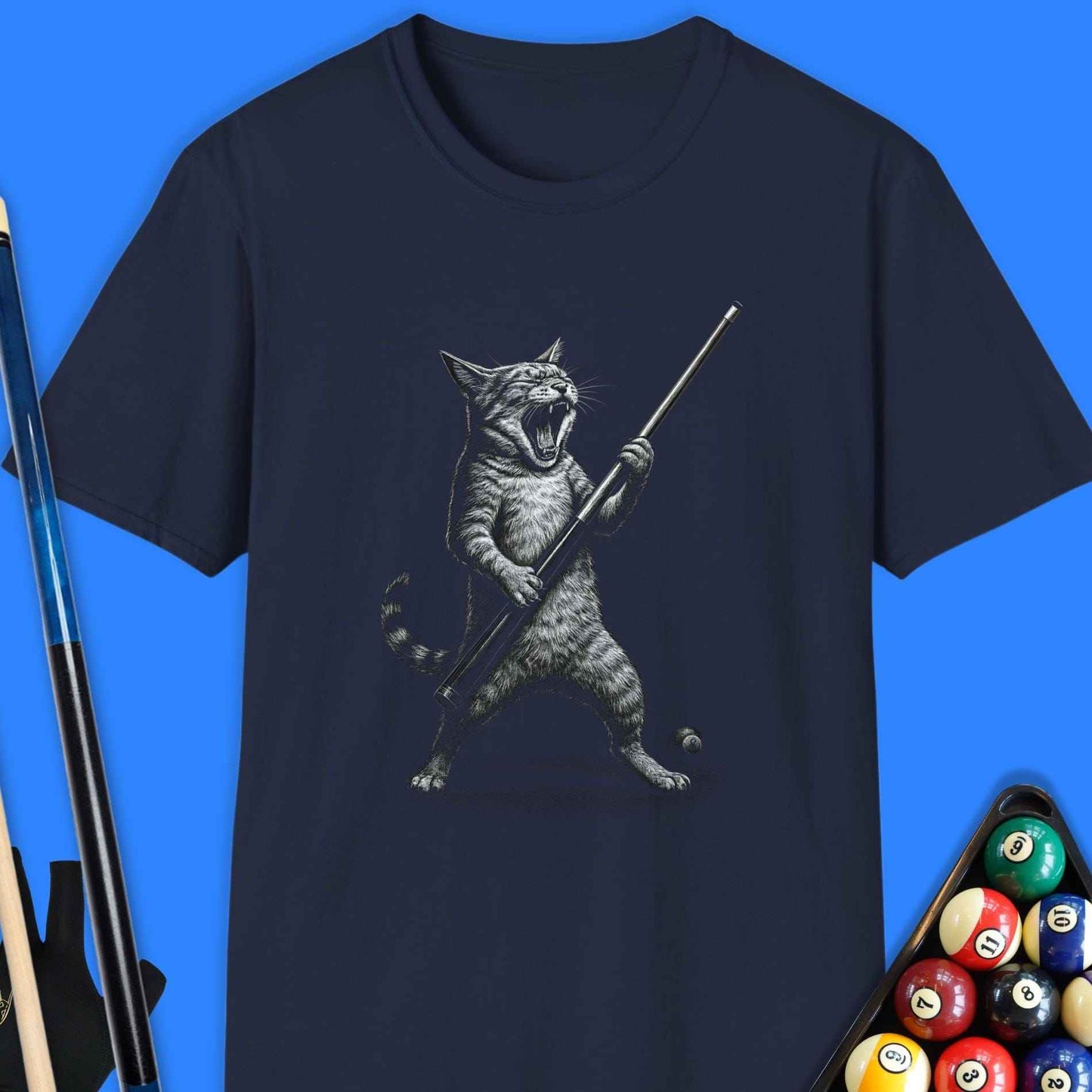 Cue Cat Pool T-Shirt