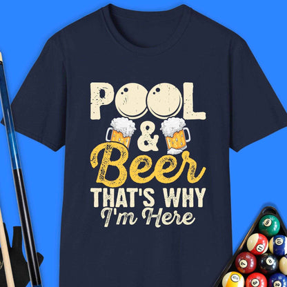 Pool & Beer T-Shirt - Rack & Roll 