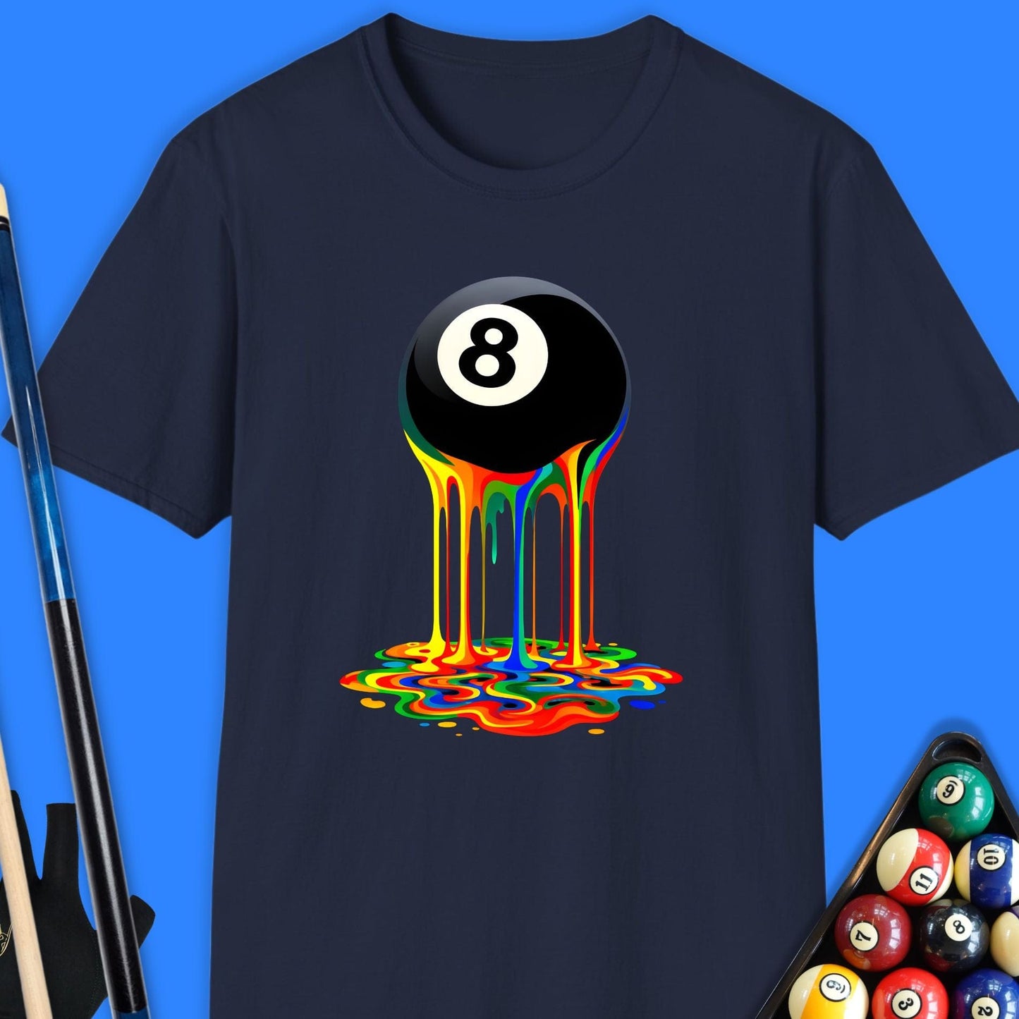 Melting 8 Ball Rainbow Pool T-Shirt
