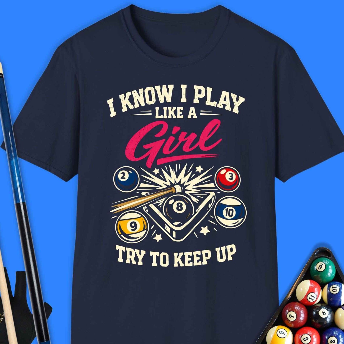 Play Like A Girl Pool T-Shirt