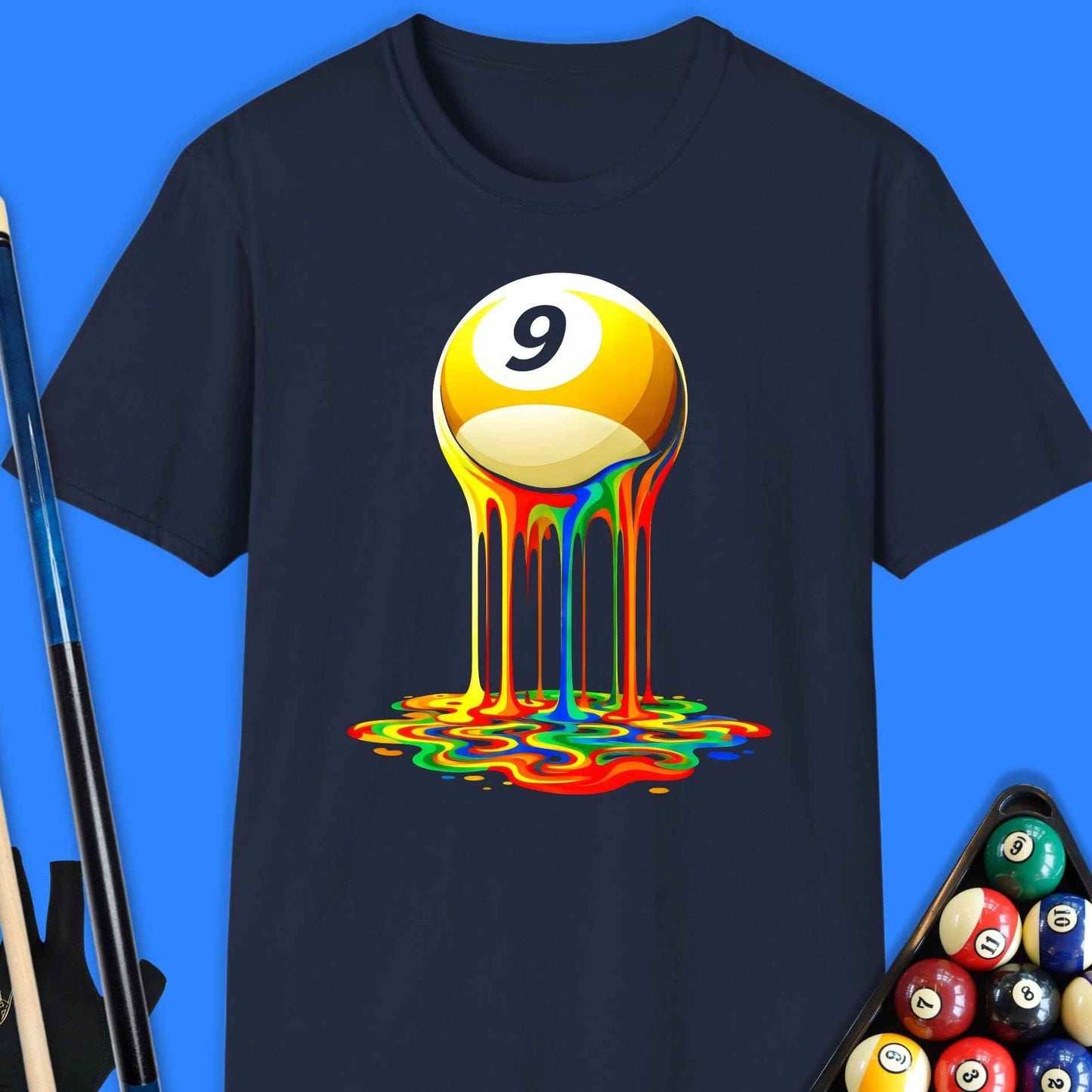Melting 9 Ball Rainbow Pool T-Shirt
