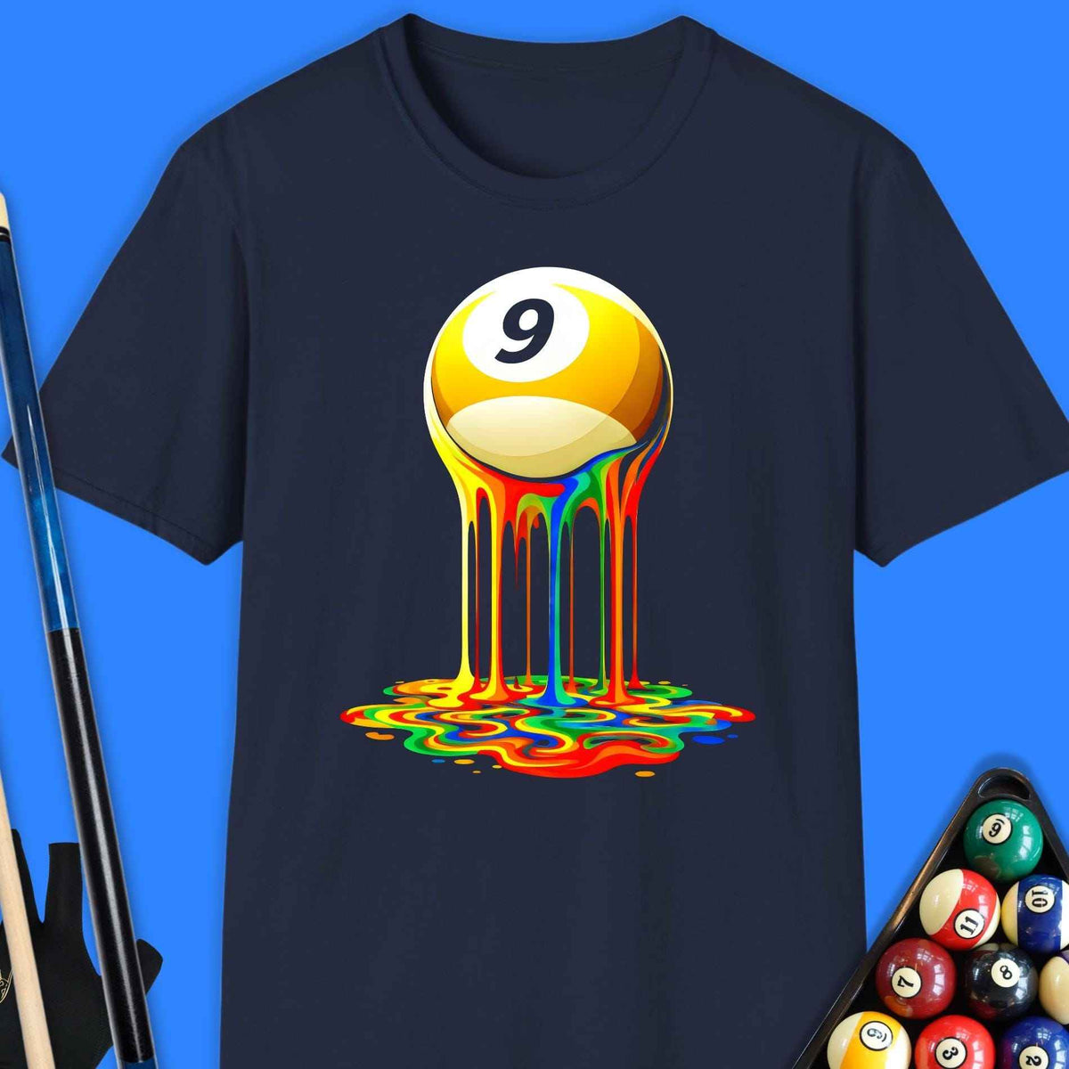Melting 9 Ball Rainbow Pool T-Shirt